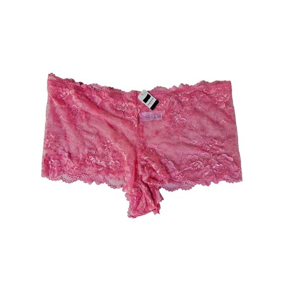 Set of 4 Women Boy Shorts Lace Panties Lingerie Underwear 5X Coquette Sheer - Picture 4 of 11